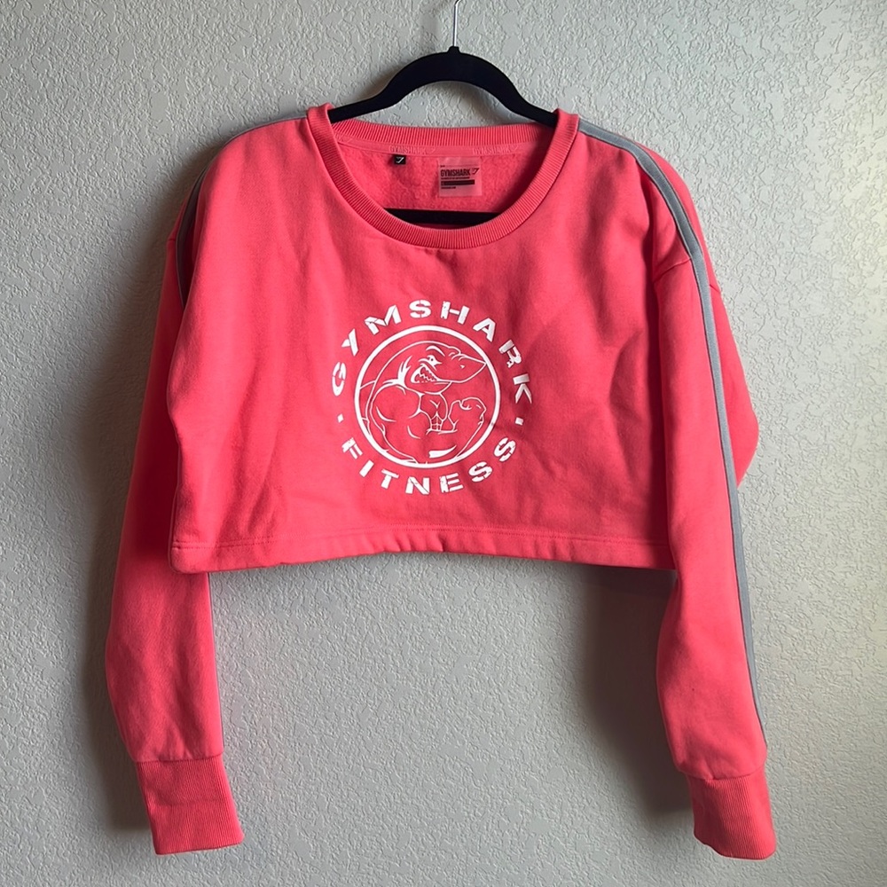 Gymshark Vibrant Pink Cropped Hoodie